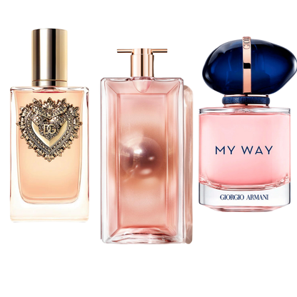 ZESTAW: DOLCE & GABBANA DEVOTION, MY WAY GIORGIO ARMANI, LANCÔME IDÔLE
